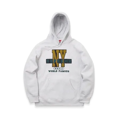Supreme NY Hooded Sweatshirt (19FW) "White"