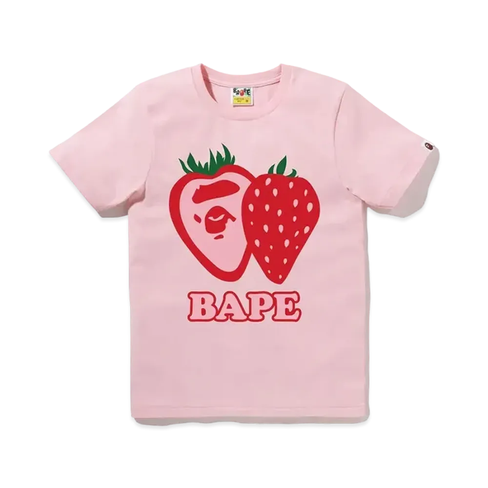 A BATHING APE Bape Strawberry Tee "Pink"