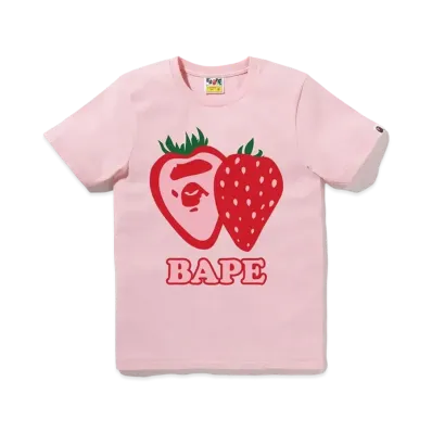 A BATHING APE Bape Strawberry Tee "Pink"