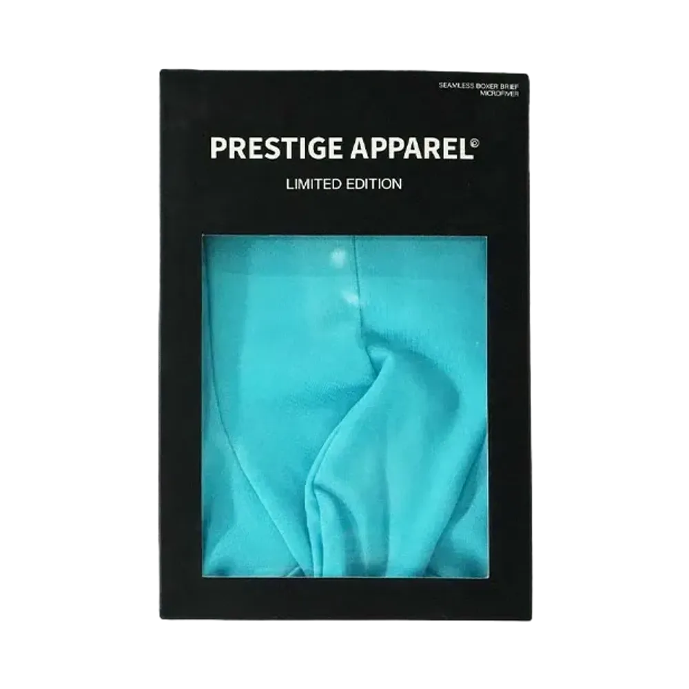 PRESTIGE APPAREL SEAMLESS BOXER BRIEFS "TURQUOISE BLUE"