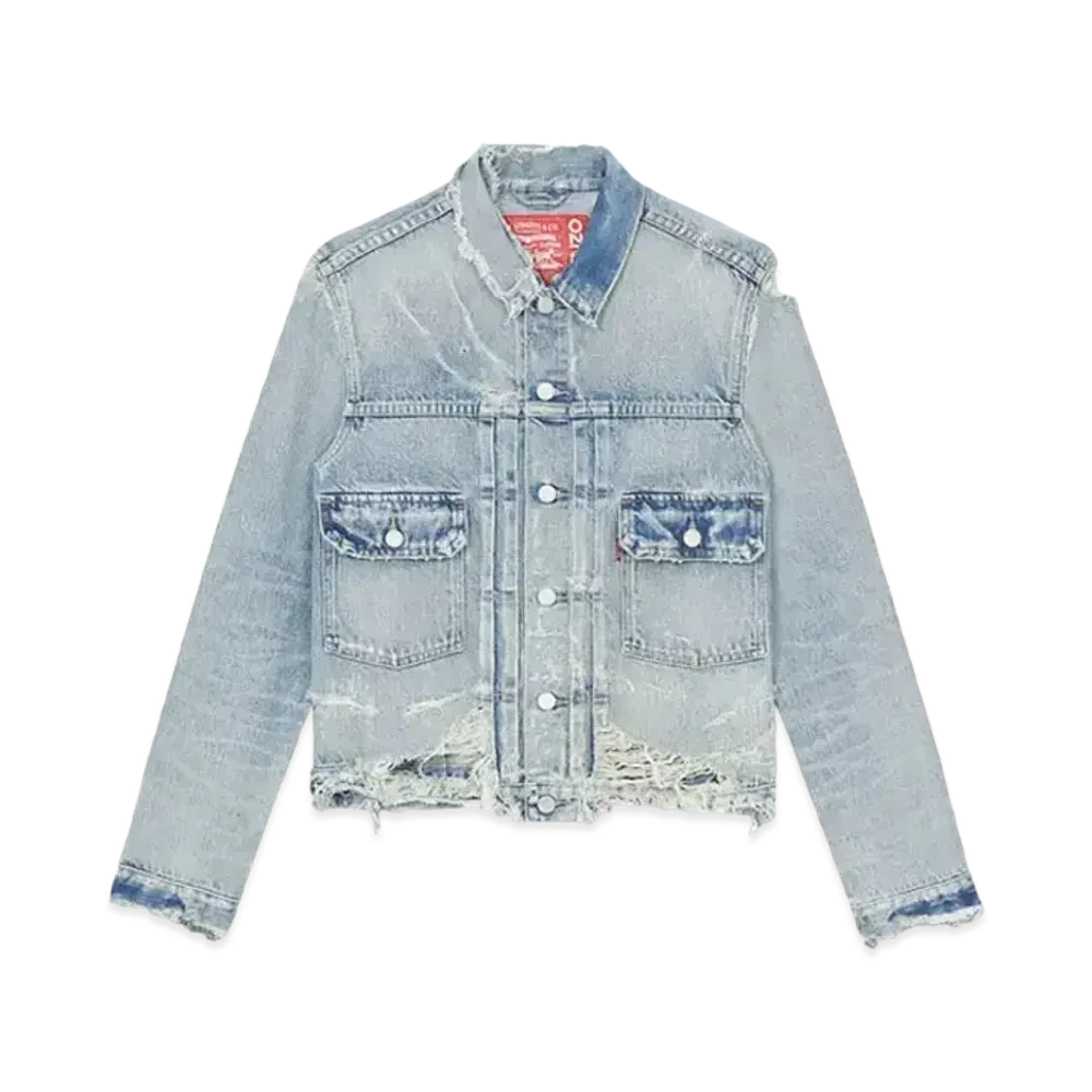 KENZO x Levi's Type Ii Denim Trucker Jacket Unisex "Stone Bl Dirty Blue Denim"