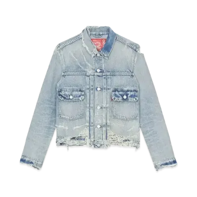 KENZO x Levi's Type Ii Denim Trucker Jacket Unisex "Stone Bl Dirty Blue Denim"