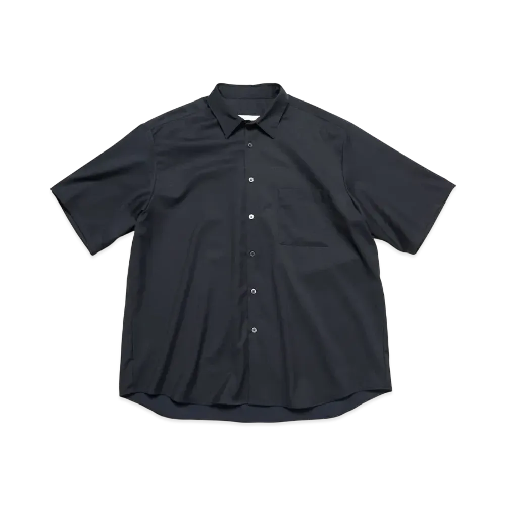 SOPHNET. Summer Stretch Wool S/S Shirt "Navy"