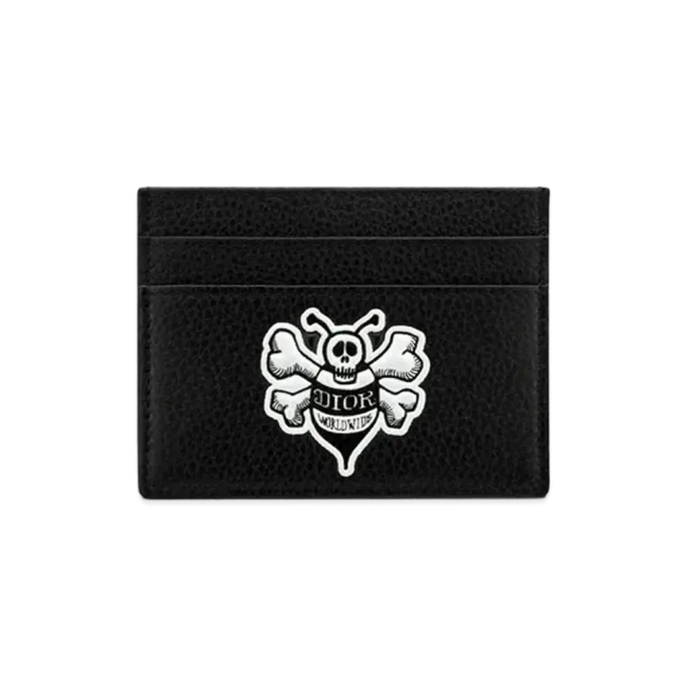 Dior x Shawn Stussy Bee Card Holder (4 Card Slot) "Black"
