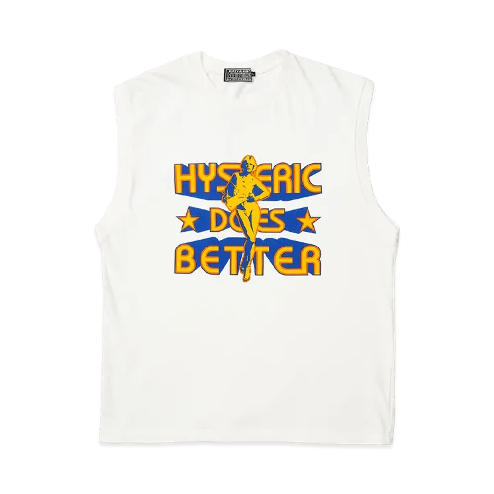 HYSTERIC GLAMOUR HYSTERIC DOES BETTER Sleeveless Tee "White"