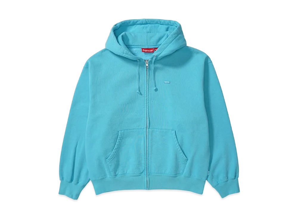 Supreme Small Box Zip Up Hooded Sweatshirt "Light Blue"