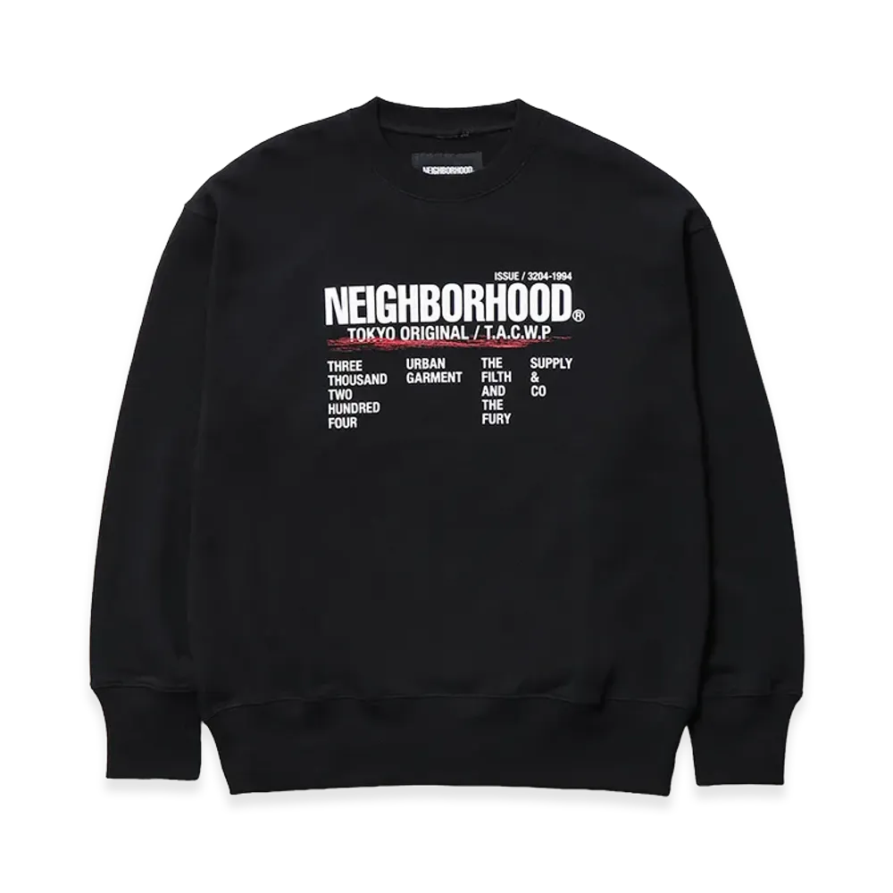 NEIGHBORHOOD ISETAN MEN'S Exclusive Sweatshirt "Black"