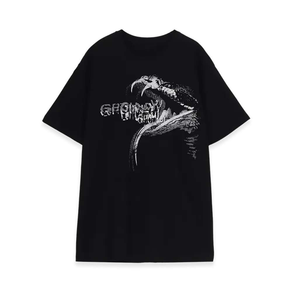 Ground Y Cotton Jersey Snake Graphic T-Shirt "Black"