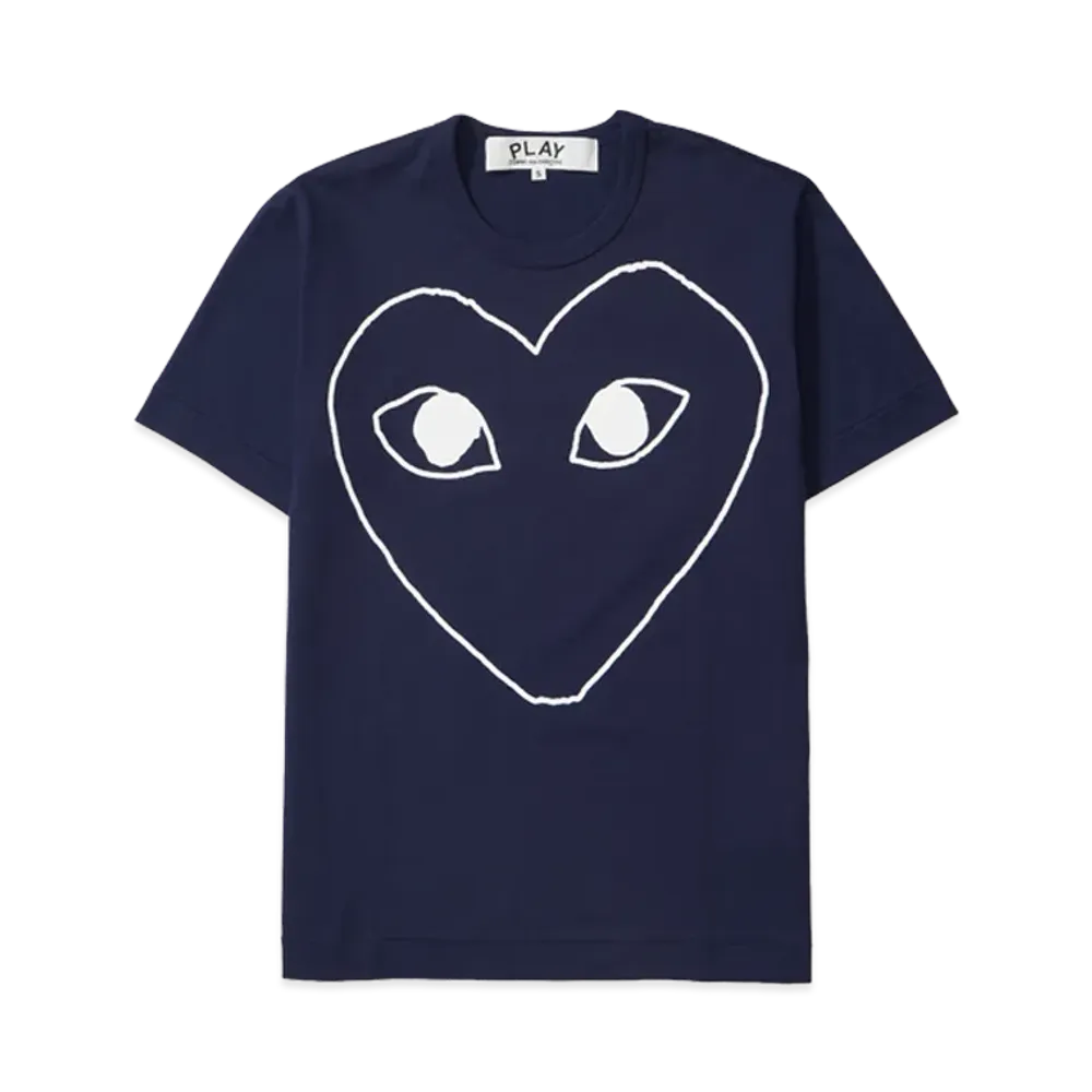 PLAY COMME des GARCONS Heart Print T-shirt "Navy"