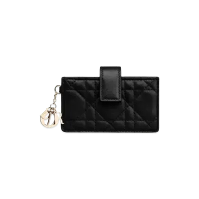 Dior Lambskin Leather Card Holder "Black"