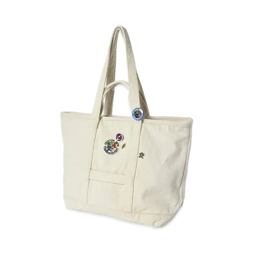 thisisneverthat x Grateful Dead Washed Tote Bag "Stone"