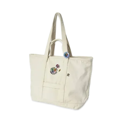 thisisneverthat x Grateful Dead Washed Tote Bag "Stone"