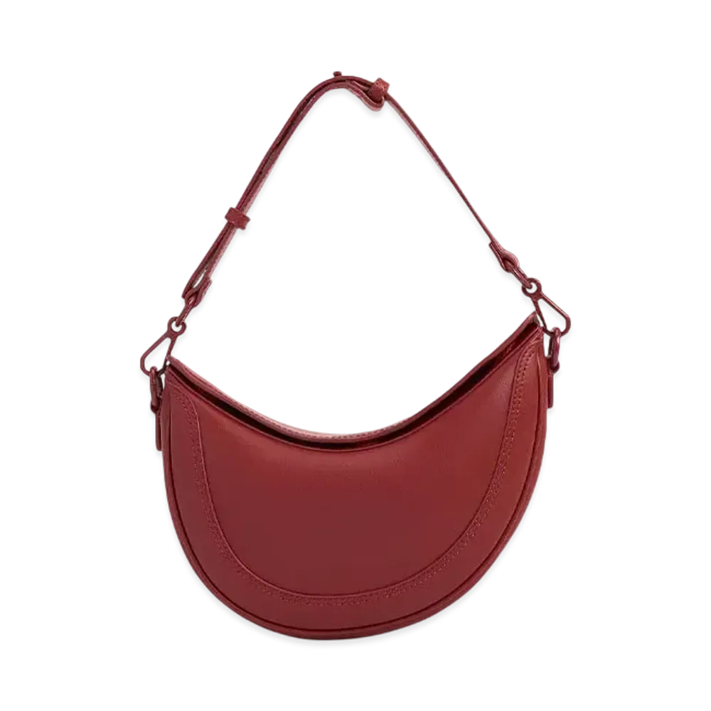 CHARLES & KEITH Asymmetrical Saddle Bag "Red"
