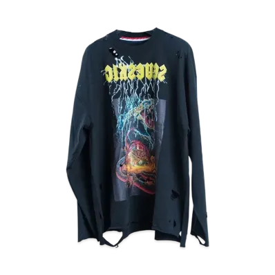 SEVESKIG Vintage L/SL Tee Shirt Ver,Rainbow Serpent "Black" CT-SV-NYA-1005