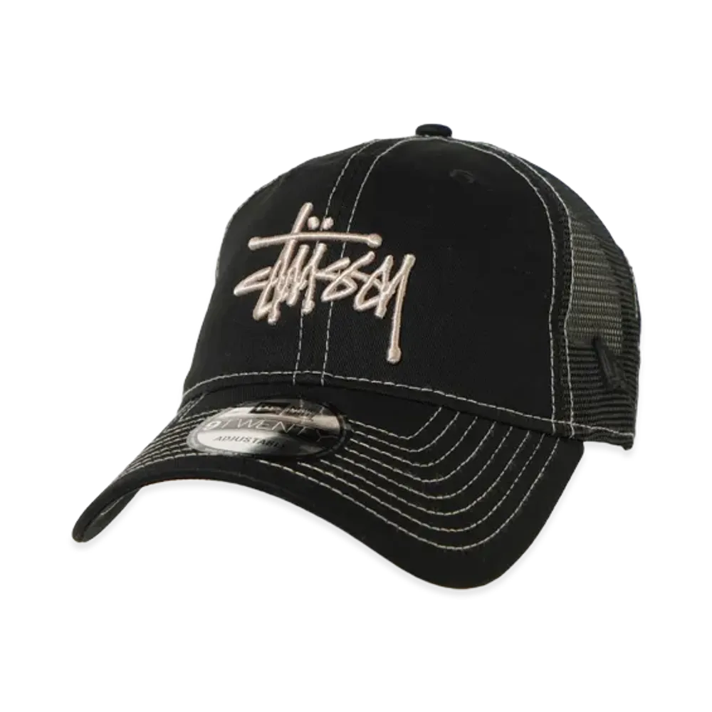 Stussy New Era 9Twenty Basic Trucker "Black"