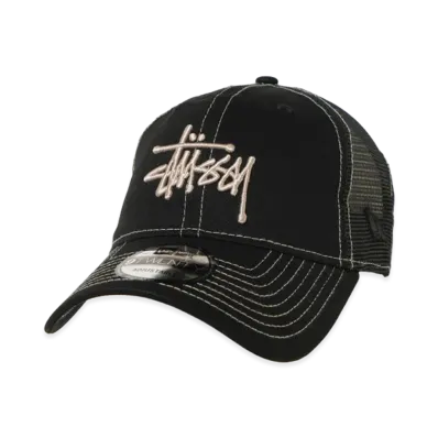 Stussy New Era 9Twenty Basic Trucker "Black"