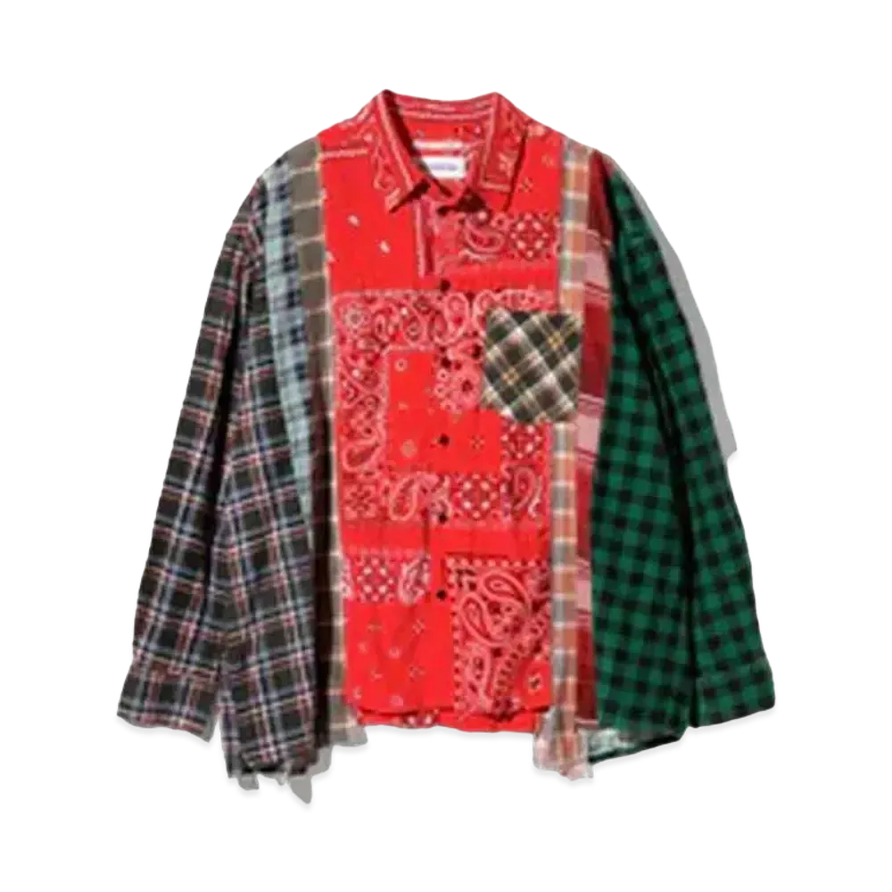 Needles x MIYAGIHIDETAKA 7 Cuts Wide Shirt - Flannel + Bandana "Type 4"