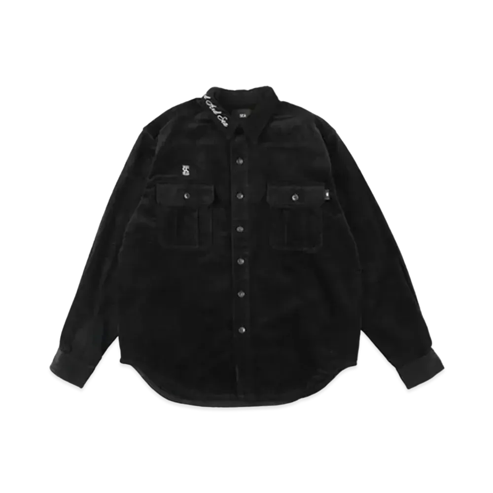 WIND AND SEA SDCL (WDS) Wide Wale Corduroy Shirt Jacket "Black"