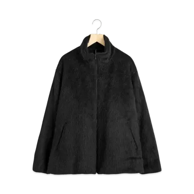 COMOLI Camel Shaggy Jacket "Black"