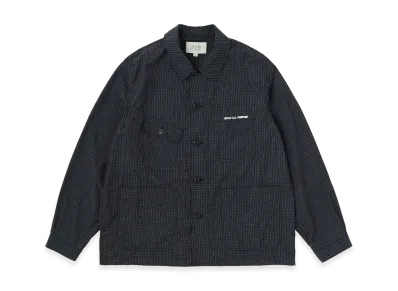 SEDAN ALL-PURPOSE Graph Plaid Nylon Work Jacket "Black"