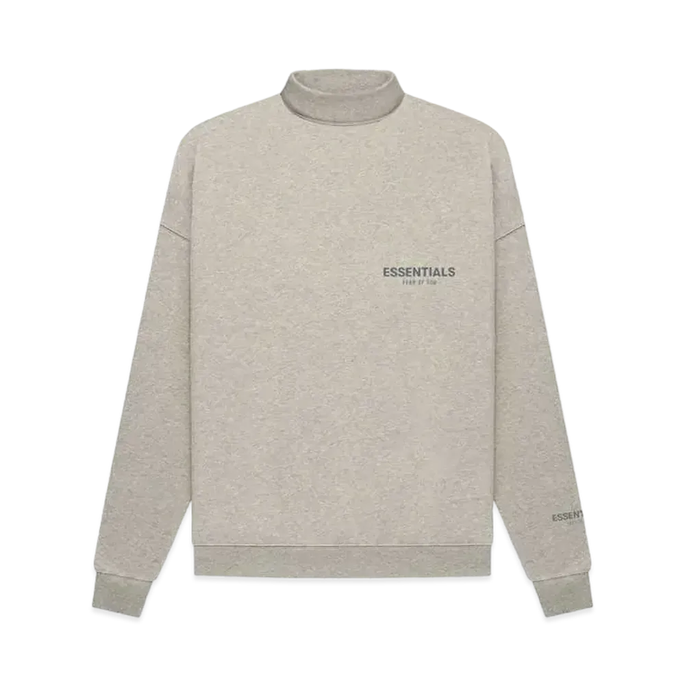 FEAR OF GOD ESSENTIALS PULLOVER MOCKNECK "Dark Heather Oatmeal"