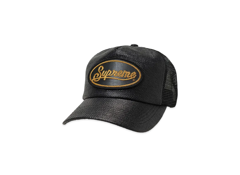 Supreme Raffia Mesh Back 5-Panel "Black"