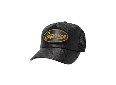 Supreme Raffia Mesh Back 5-Panel "Black"