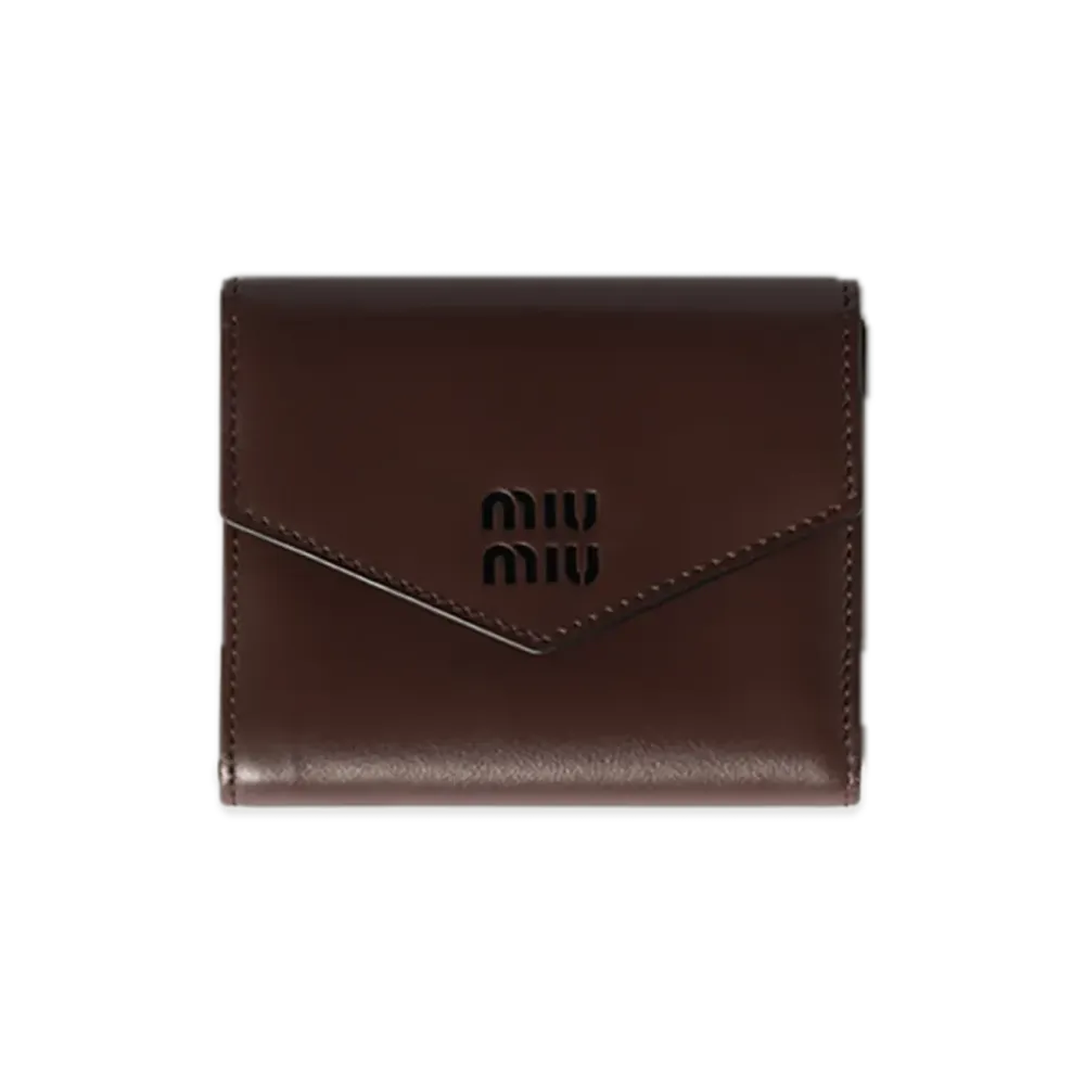MIU MIU Leather Wallet "Briarwood/Black"