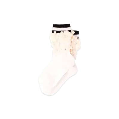MIU MIU Cotton Socks "White/Black"