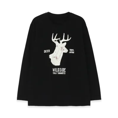 WILDSIDE YOHJI YAMAMOTO Deer Hunting Long Sleeve T-shirt "Black"