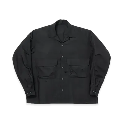 DAIWA PIER39 Women's Tech Sports Open Collar Shirt L/S Solid "Black"