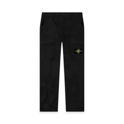 Stone Island 30719 Supima Cotton Twill Stretch-TC Cargo Pants - 22SS "Black"
