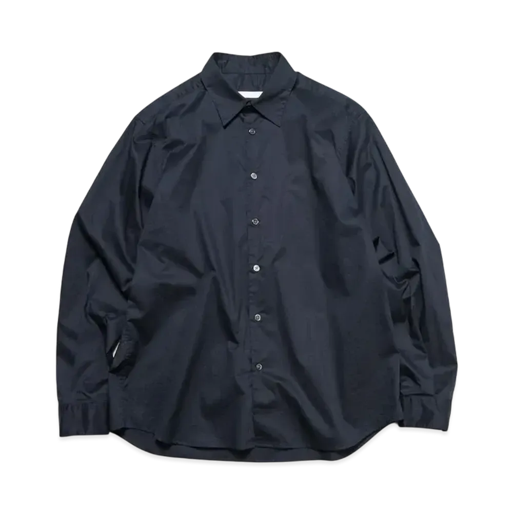 SOPHNET. Highcount Twill Regular Fit Shirt "Navy"