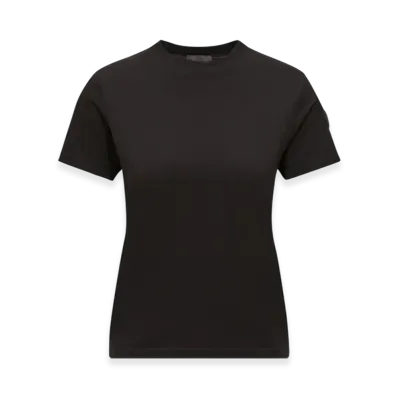 MONCLER Pleated Back Cotton T-Shirt "Black"