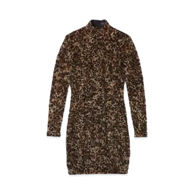 BALENCIAGA Turtleneck Dress "Brown"