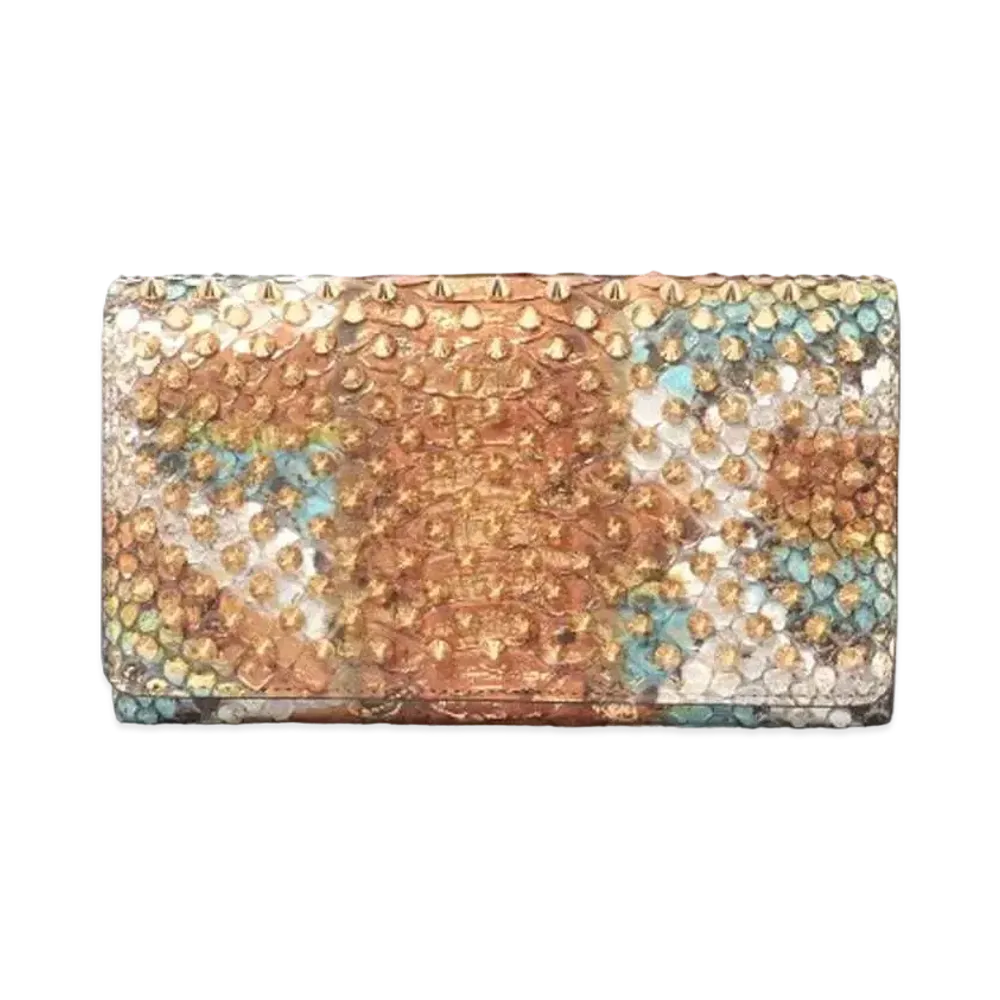 Christian Louboutin Macaron Lock Studs Spike Wallet "Multi"