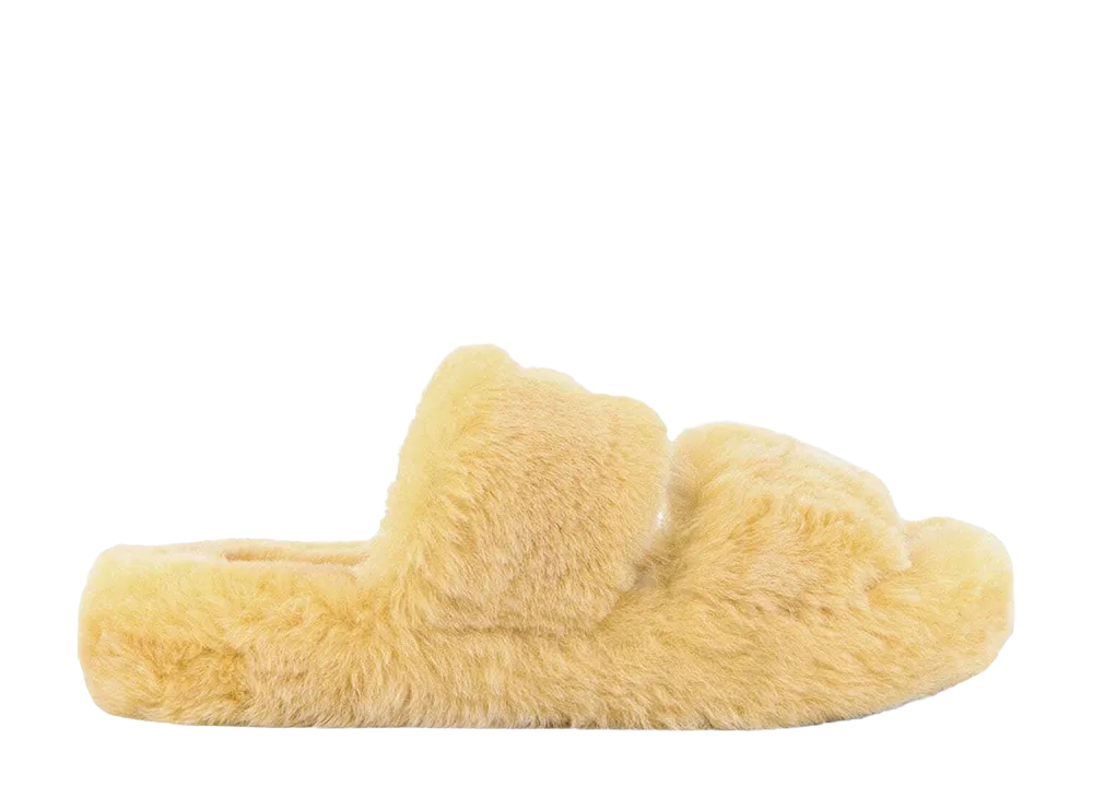CELINE Women's Triomphe Shearling Slides 05 
