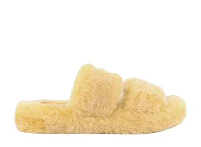 CELINE Women's Triomphe Shearling Slides 05 "Yellow"