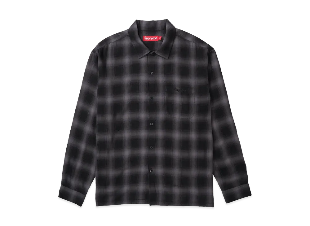 Supreme Shadow Plaid Rayon Shirt "Black"