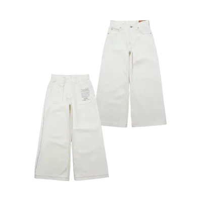 X-Girl Reversible Wide Leg Pants "White"