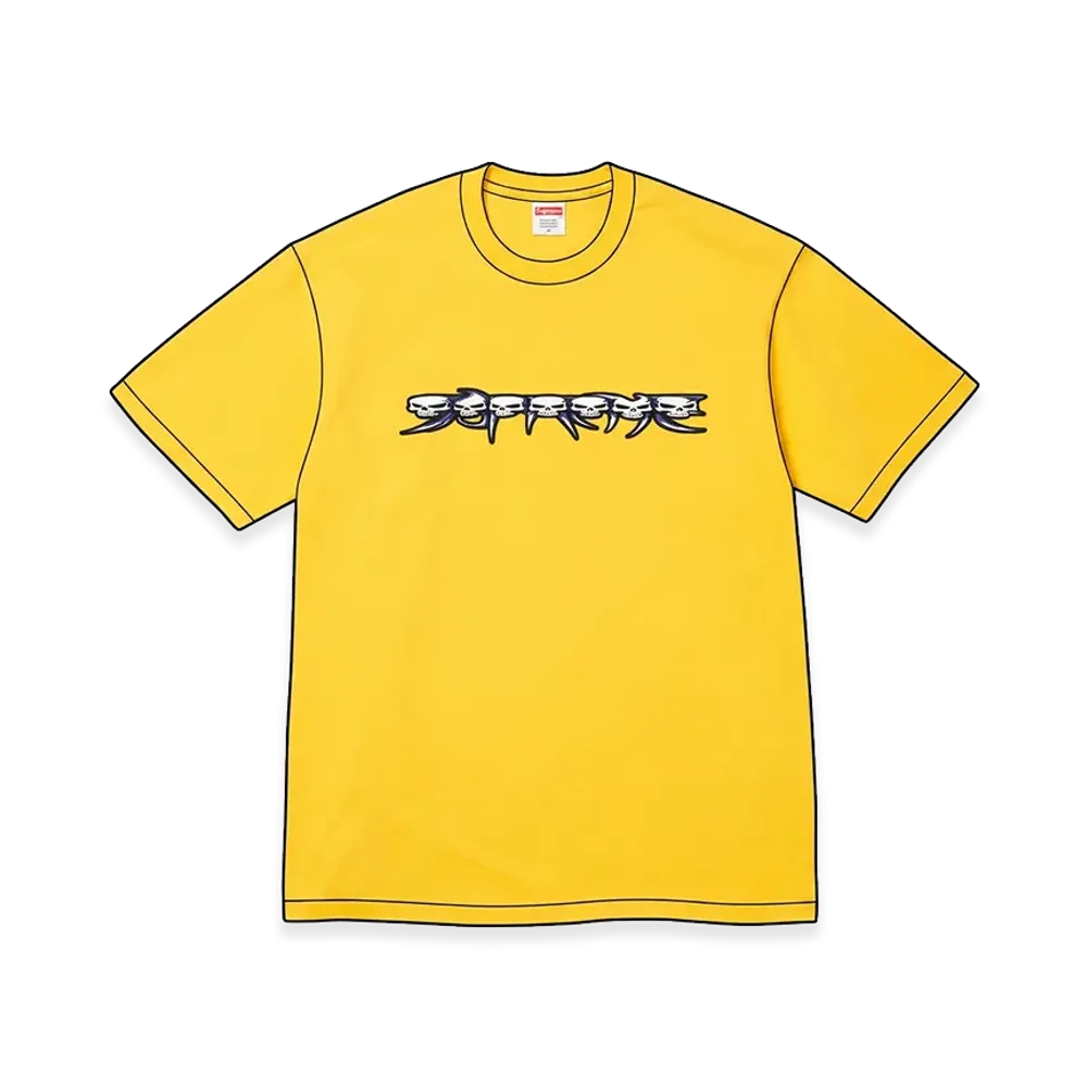 Supreme Skulls Spellout Tee "Yellow"