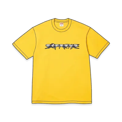 Supreme Skulls Spellout Tee "Yellow"