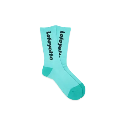 LFYT LAFAYETTE LOGO CREW SOCKS "TURQUOISE"