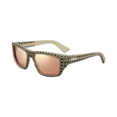 Dior Dior3D S1I Rectangular Sunglasses "Khaki"