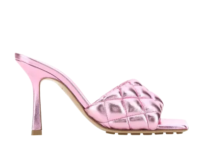 Bottega Veneta Women's Nappa Leather Padded Sandals "Pink"