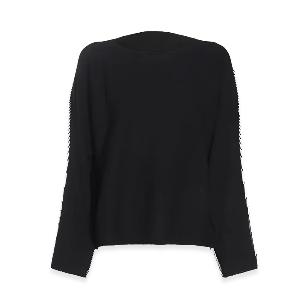 ISSEY MIYAKE Womens Campagne Sweater "Black"