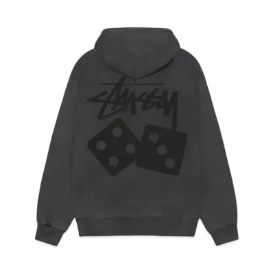 Stussy Dice Hoodie Pigment Dyed "Black"