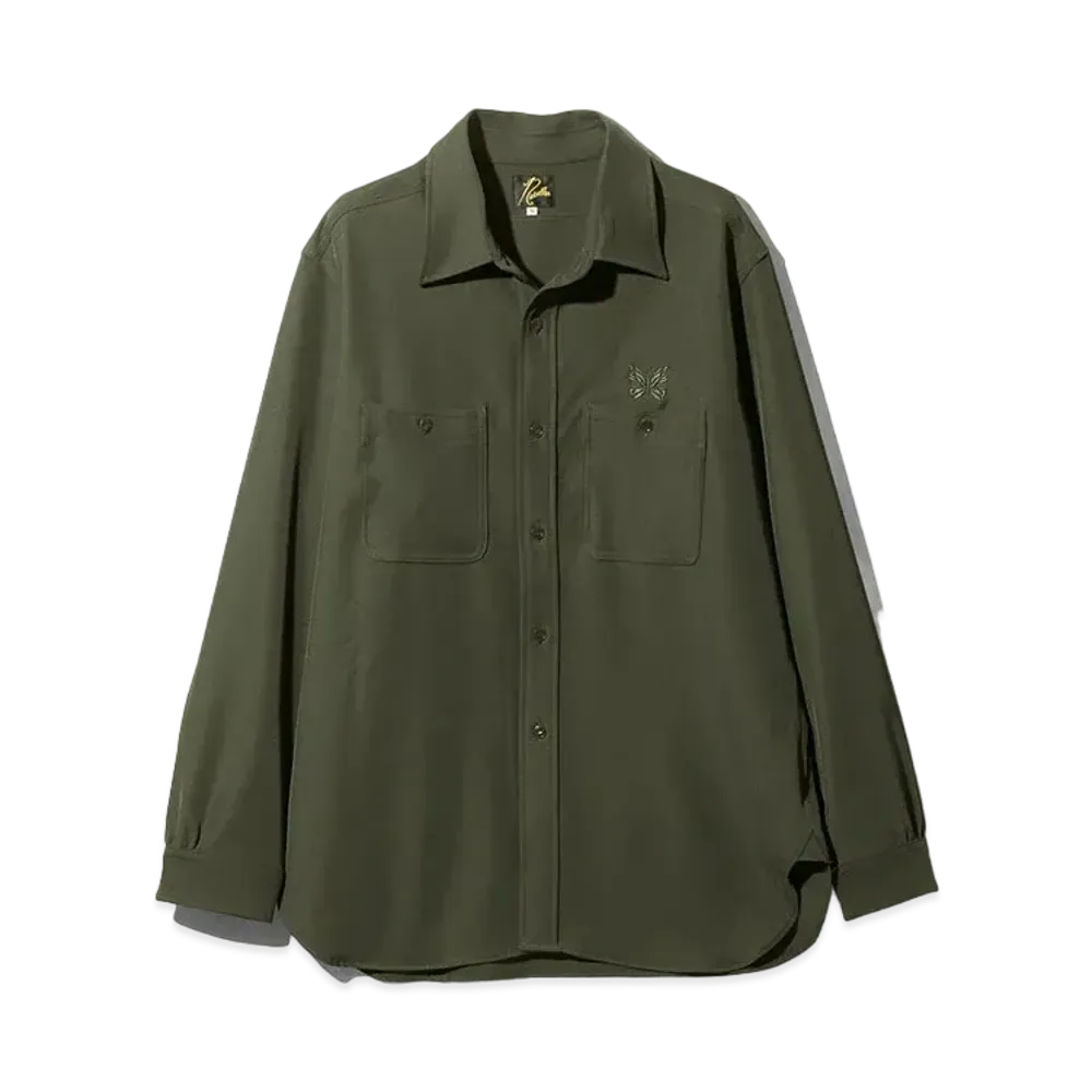 Needles Work Shirt PE/R/PU Cavalry Twill "Green"