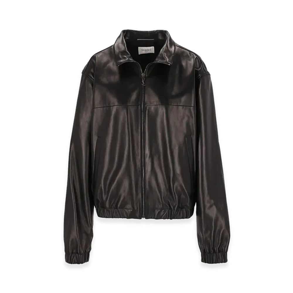 Saint Laurent Cassandre Jacket In Lambskin "Black"
