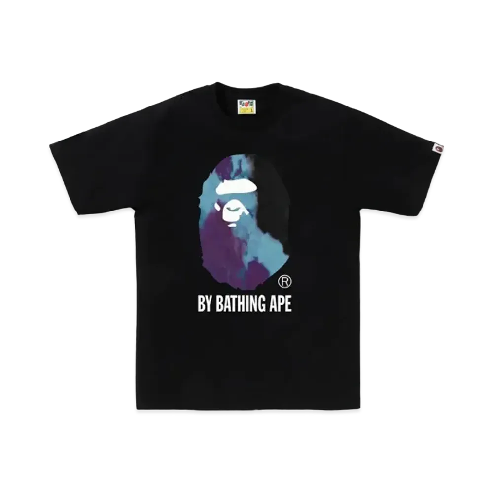 A BATHING APE Tie Dye By Bathing Ape Tee "Black"